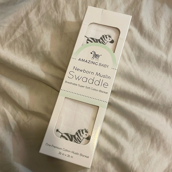 amazing baby Other - Amazing Baby Muslin Swaddle Zebra Print
